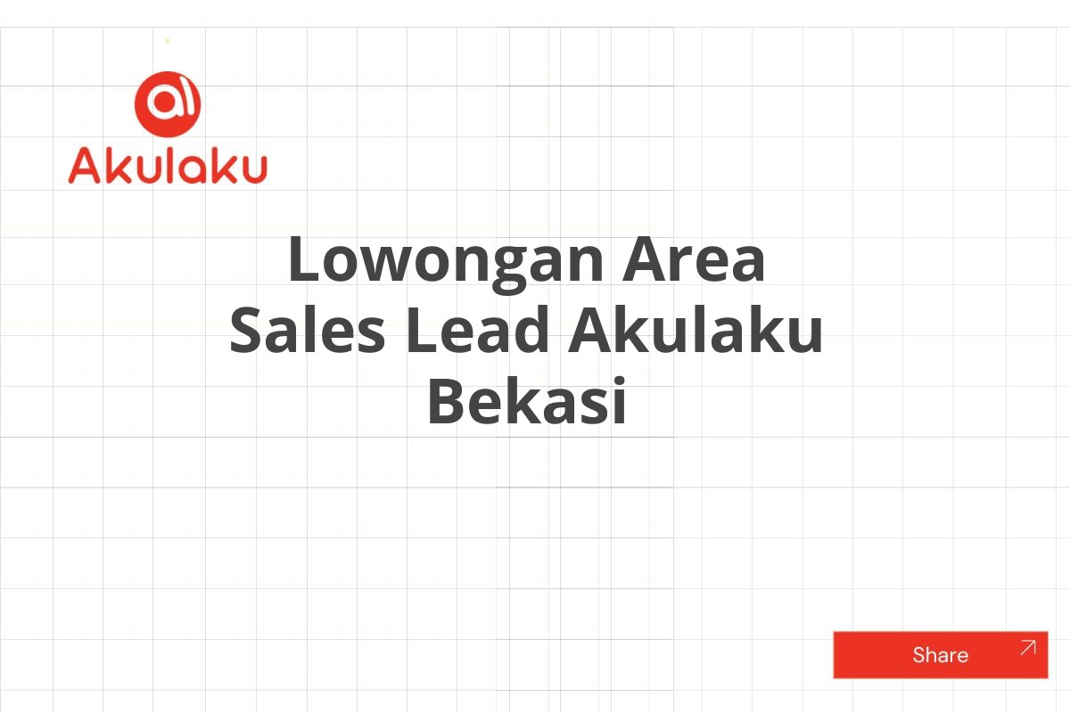 Lowongan Area Sales Lead Akulaku Bekasi