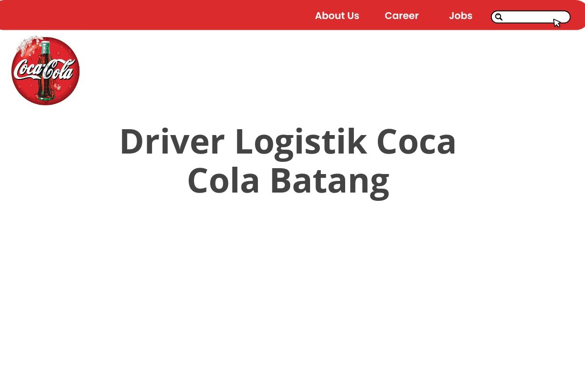 Driver Logistik Coca Cola Batang