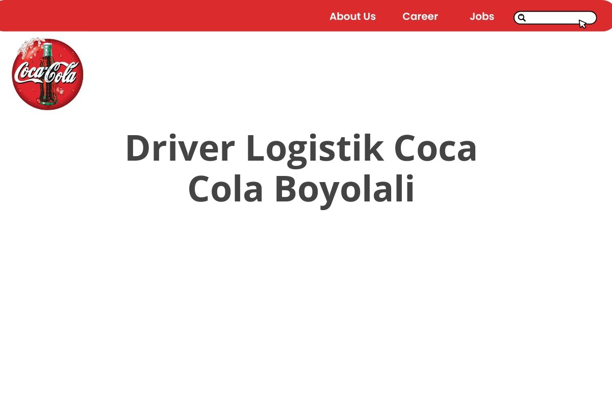 Driver Logistik Coca Cola Boyolali