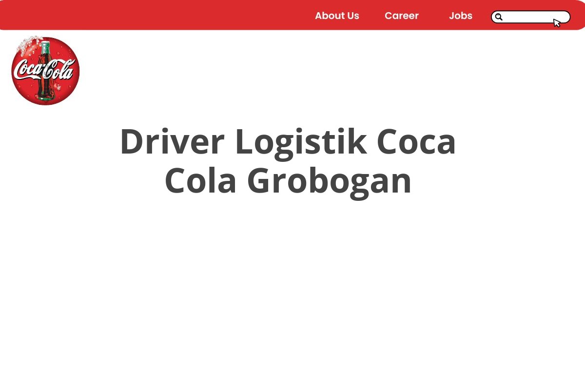 Driver Logistik Coca Cola Grobogan