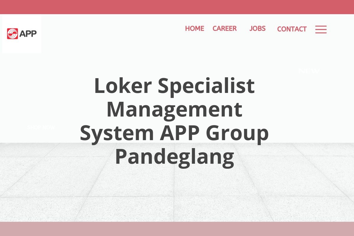 Loker Specialist Management System APP Group Pandeglang