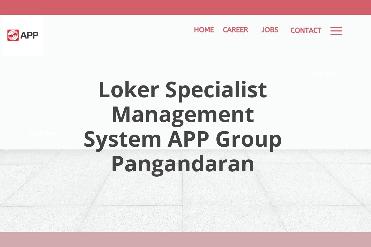 Loker Specialist Management System APP Group Pangandaran