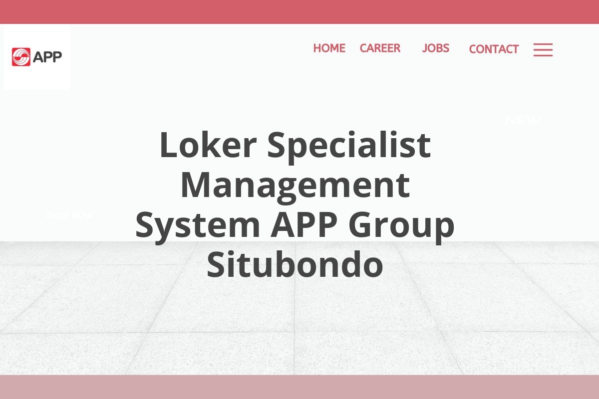 Loker Specialist Management System APP Group Situbondo