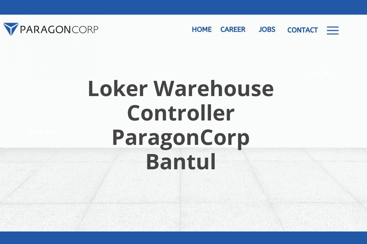 Loker Warehouse Controller ParagonCorp Bantul