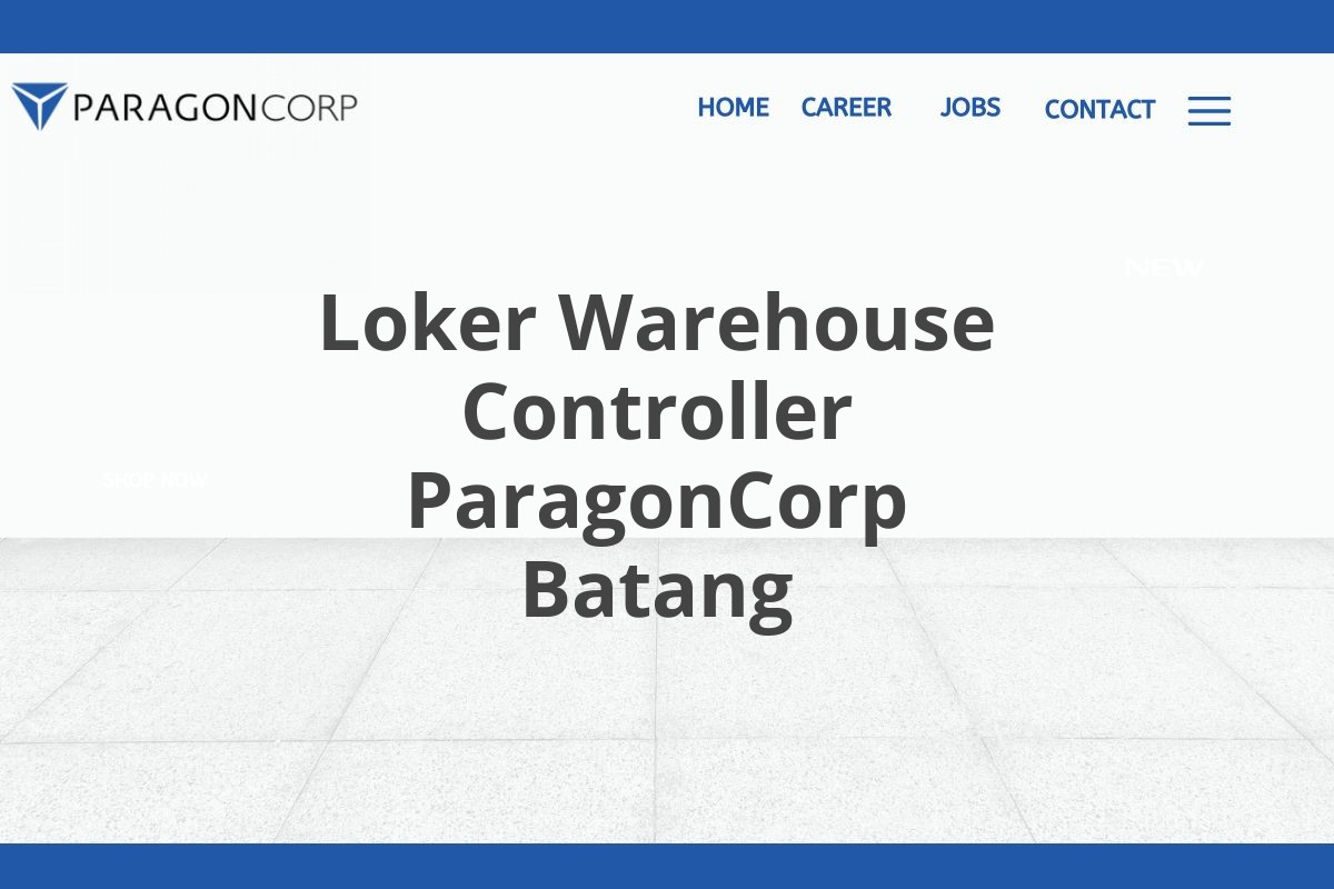 Loker Warehouse Controller ParagonCorp Batang