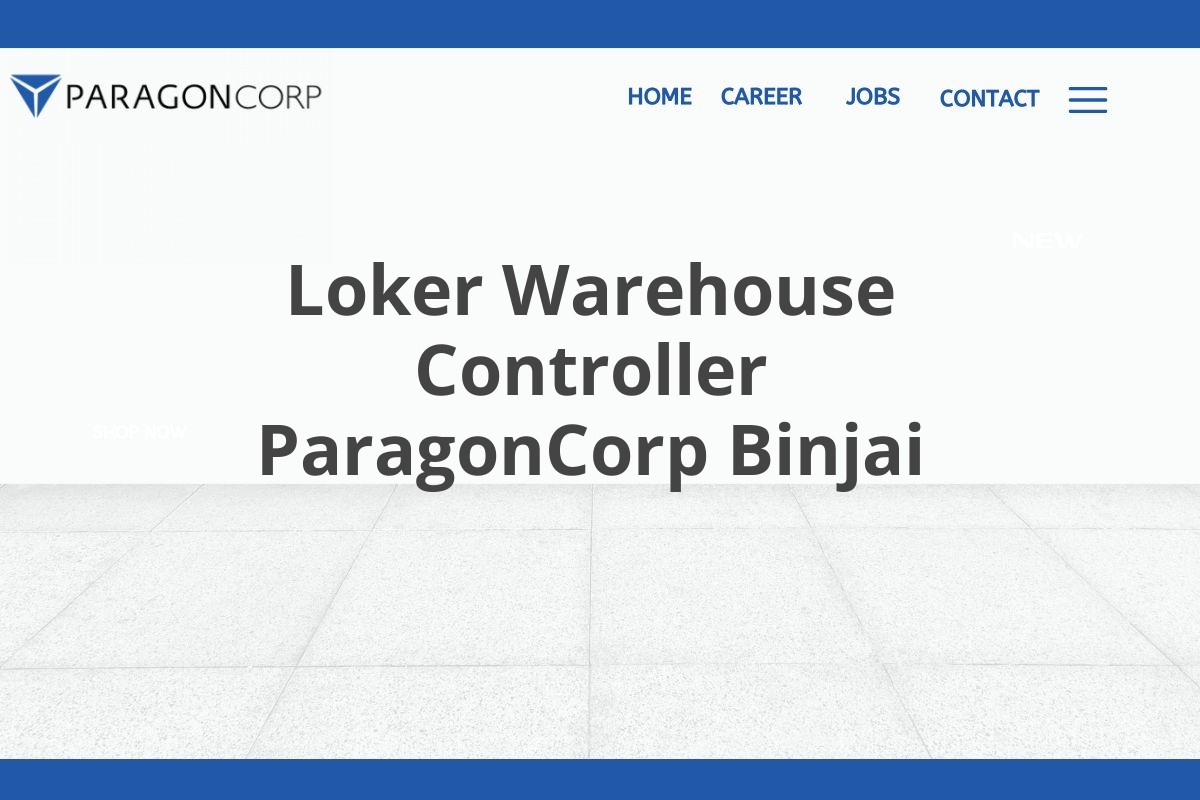 Loker Warehouse Controller ParagonCorp Binjai