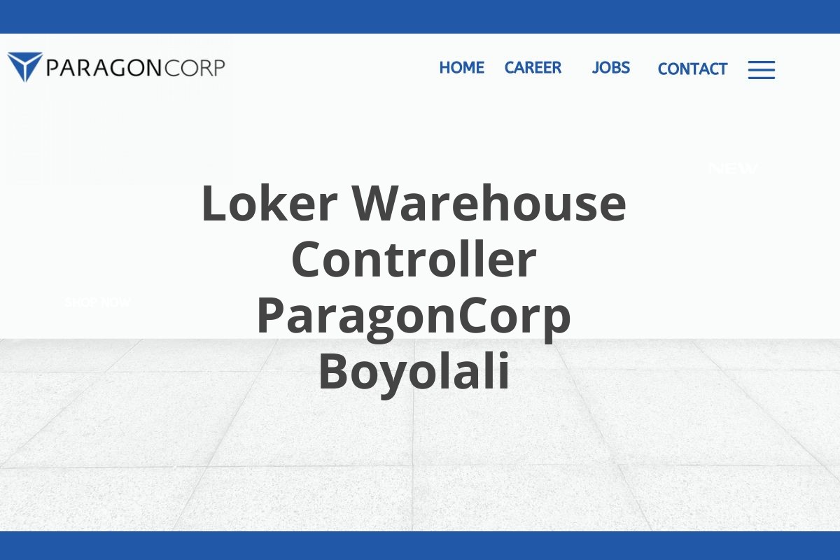 Loker Warehouse Controller ParagonCorp Boyolali