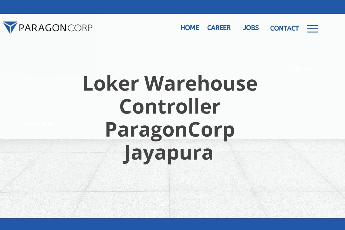 Loker Warehouse Controller ParagonCorp Jayapura