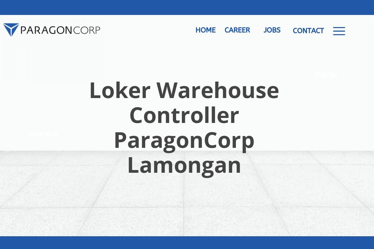 Loker Warehouse Controller ParagonCorp Lamongan