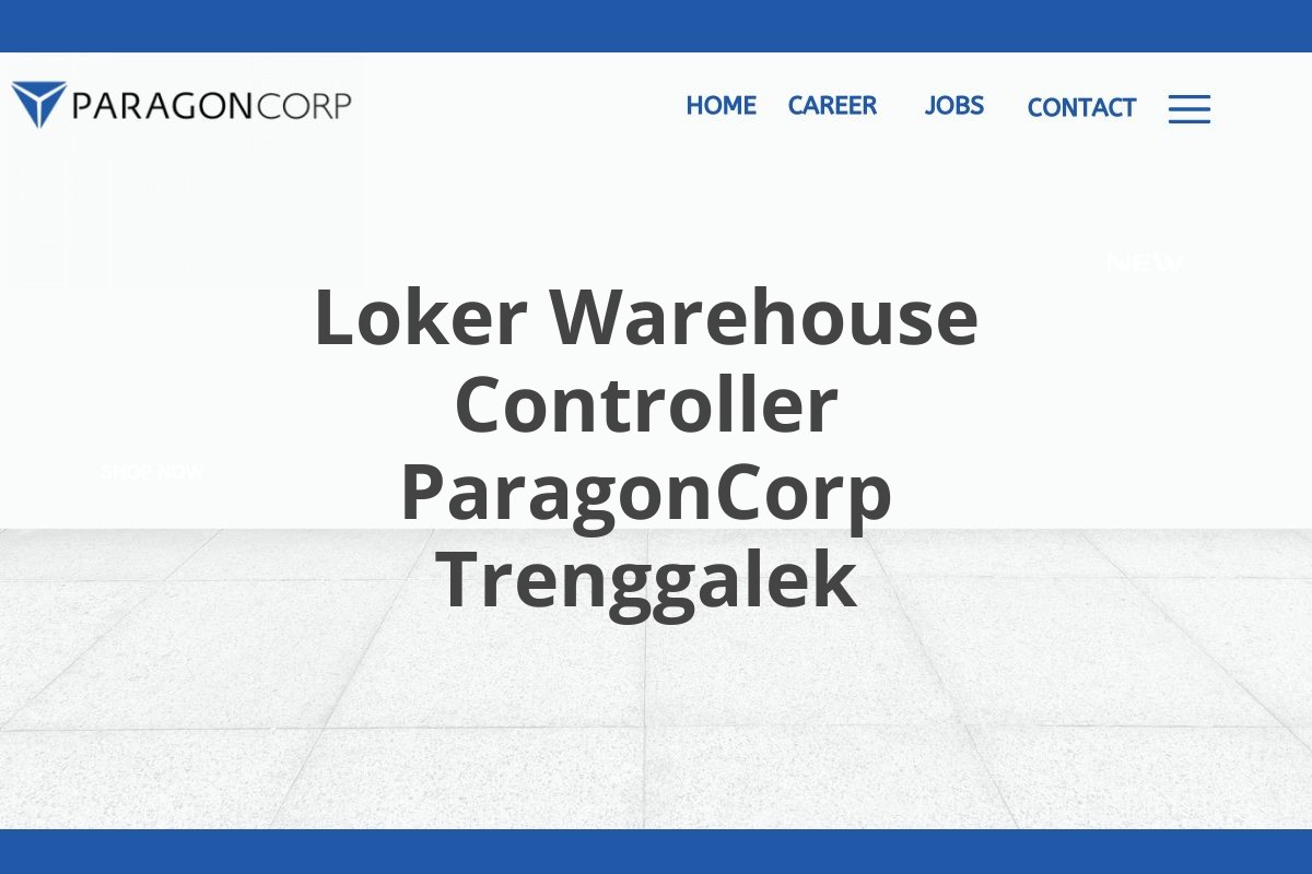 Loker Warehouse Controller ParagonCorp Trenggalek