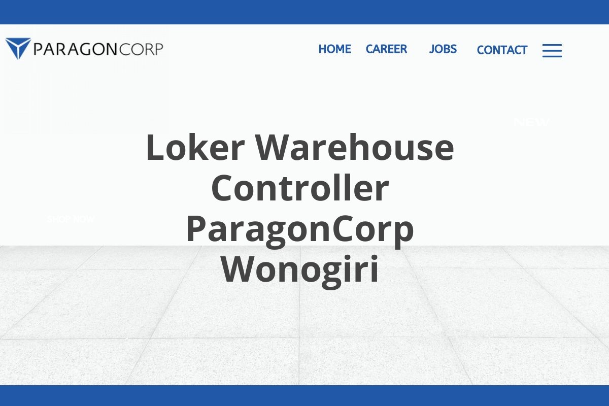 Loker Warehouse Controller ParagonCorp Wonogiri